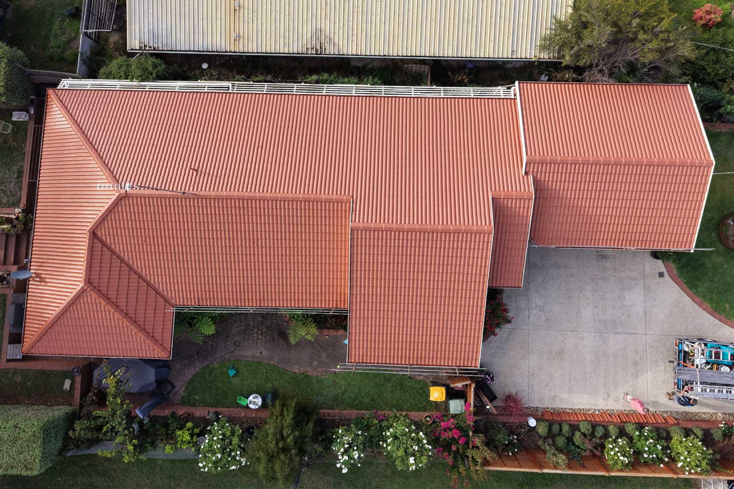After photo of roof restoration in Clifton Springs in colour Dark Terracotta