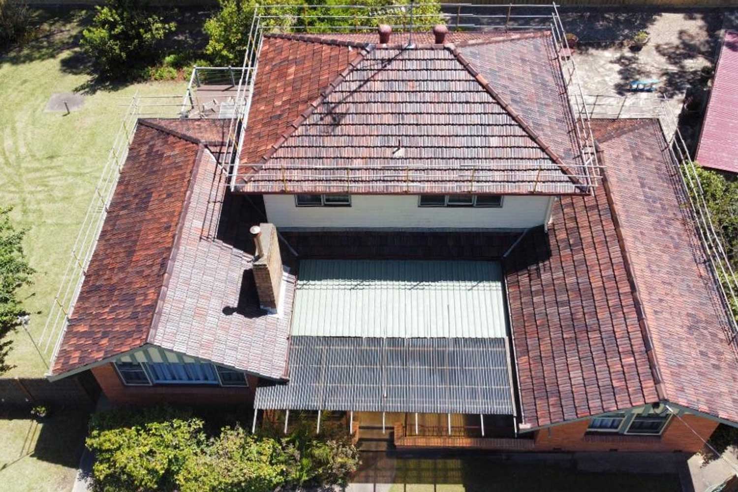 After photo of tiled roof restoration on the Surf Coast